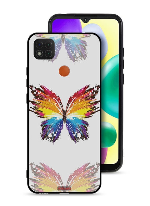 Xiaomi Redmi 9C Protective Case Cover Digital Art Simple Background Minimalism Butterfly