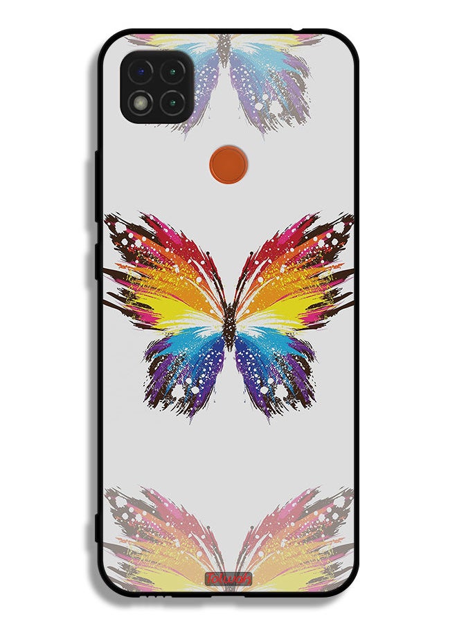 Tolwak - Xiaomi Redmi 9C Protective Case Cover Digital Art Simple Background Minimalism Butterfly - Image 1