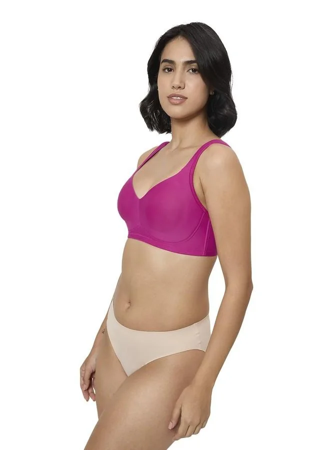 ترايامف Triumph Cool Minimizer 51 Non Wired Non Padded Bra | All Day Comfort | Provide Comfortable Support | Pack of 1 Violet Pink