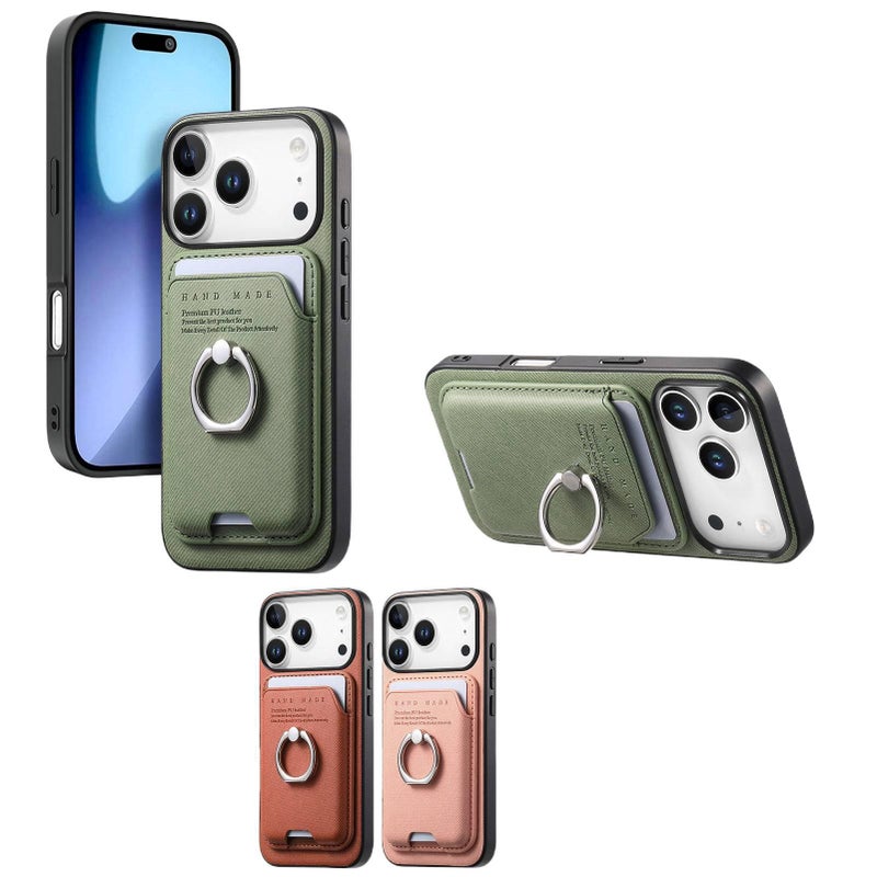 MagSafe Case for iPhone 16 / 16 Plus / 16 Pro / 16 Pro Max with Card Holder and Drop Protection plus Shockproof plus Strong Magnetic plus Anti-Slip Grip in Brown - ModaStar - Image 2