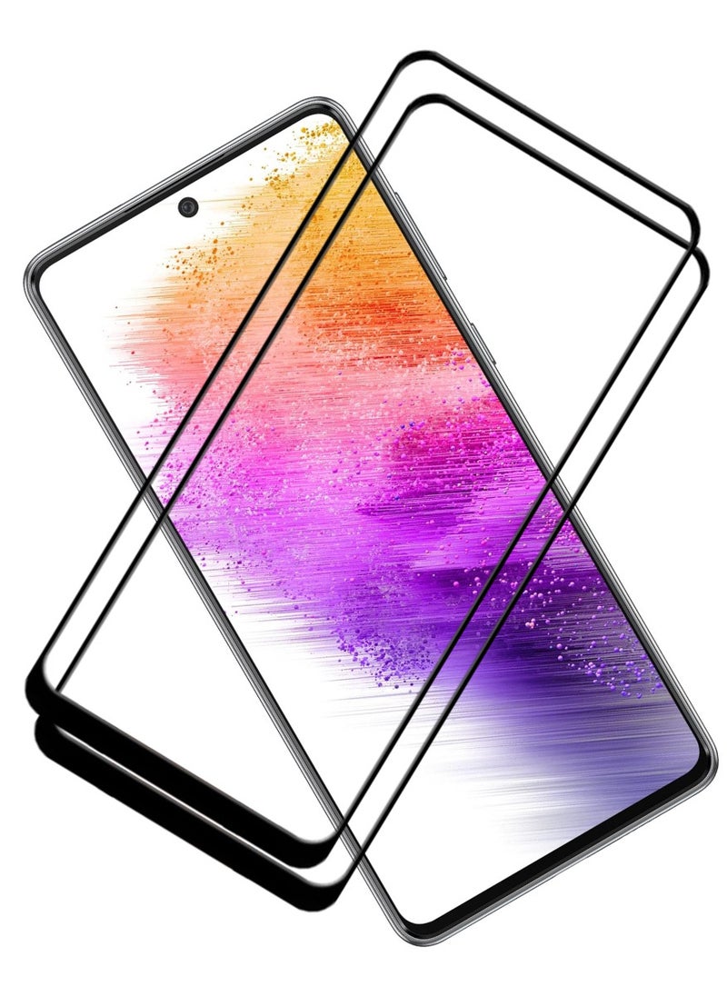 ACLIX 2 Pieces Antistatic ESD Dustproof Premium Quality High Definition Tempered Glass Screen Protector Designed For Samsung Galaxy A73 5G - Image 1