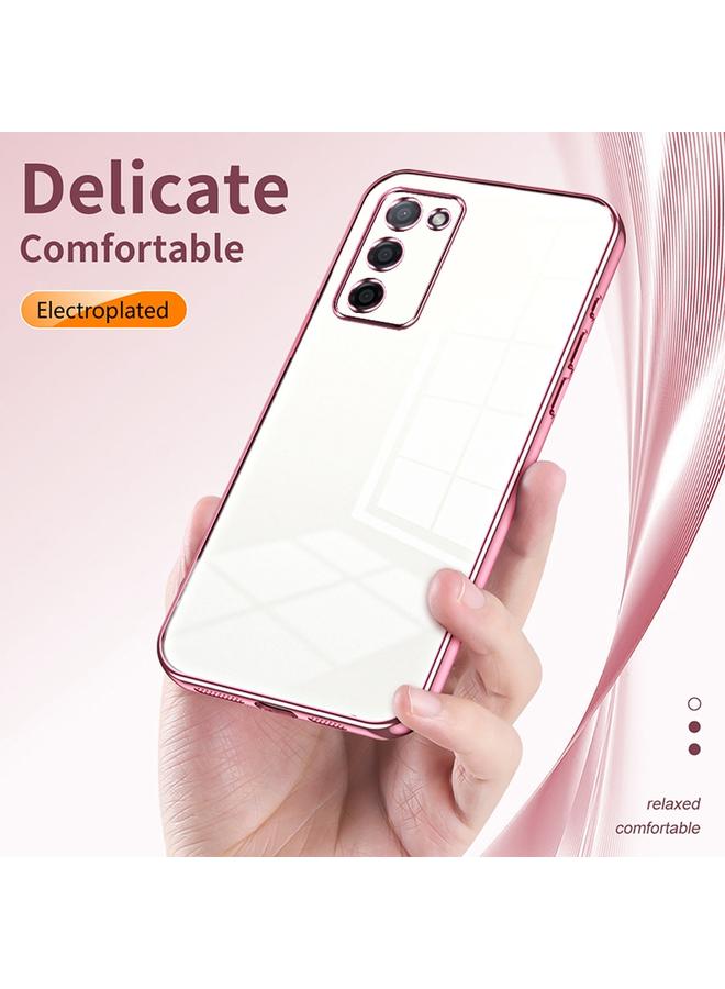 اس-توب جراب لهاتف OPPO A55 5G / A56 / A53s 5G جراب هاتف شفاف مطلي بفتحة دقيقة - Image 5