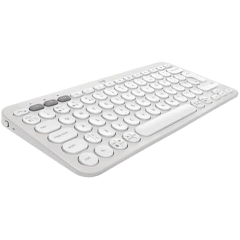 Pebble Keys 2 K380s, Multi-Device Bluetooth Wireless Keyboard with Customizable Shortcuts, Slim and Portable, Easy-Switch for Windows, macOS, iPadOS, Android, Chrome OS, US Intl Layout- White - Image 4