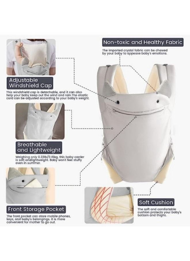 GGEROU Baby Carrier Newborn to Toddler with Pocket, 4-in-1 Easy to Wear Ergonomic Adjustable Breathable Carrier Slings  - Image 3