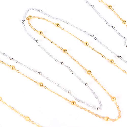 Tovip 2Pcs Eyeglass Chains Sunglasses Reading Beaded Glasses Chain Eyewears Cord Holder - Image 2