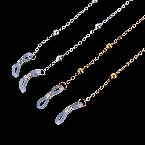 Tovip 2Pcs Eyeglass Chains Sunglasses Reading Beaded Glasses Chain Eyewears Cord Holder - Image 5