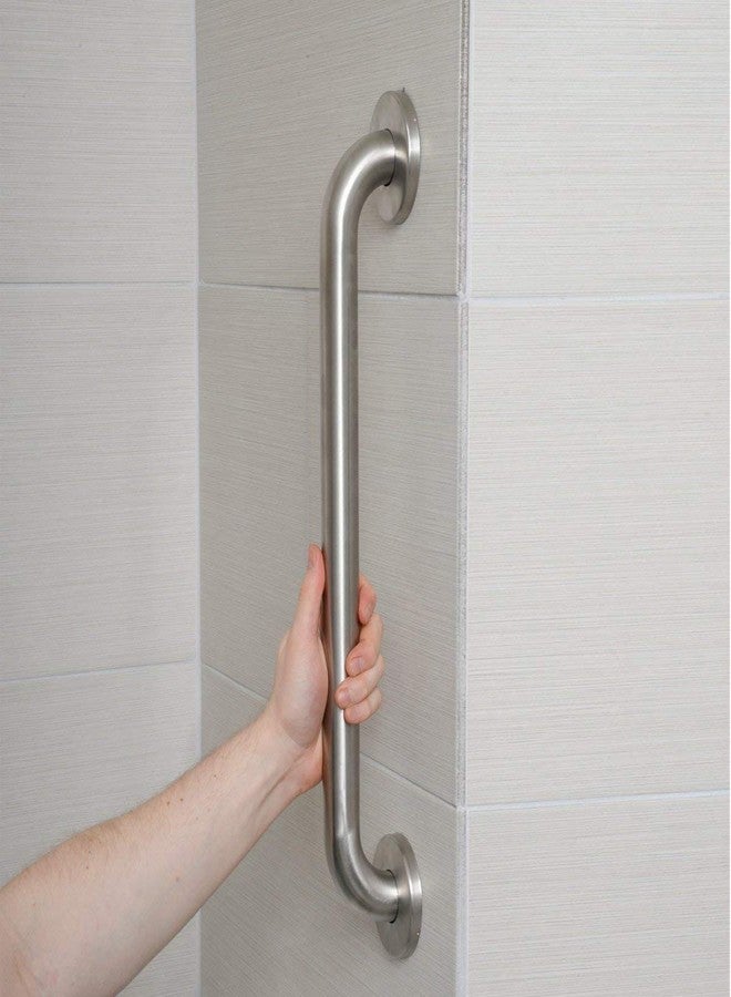 MEDBUDDY Heavy Duty Stainless Steel Grab Bar Steel Handle for Toilet and bathrooms - Size 12 Inch - Image 2