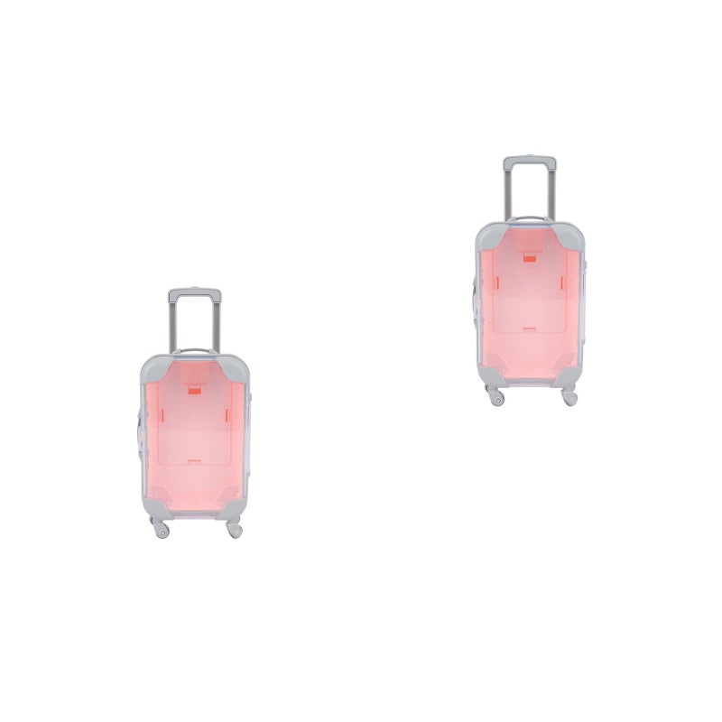 2pcs Simulation Traveling Case Toy Suitcase Toy Kids Role Play Toy Pretend Play Toy - Image 1
