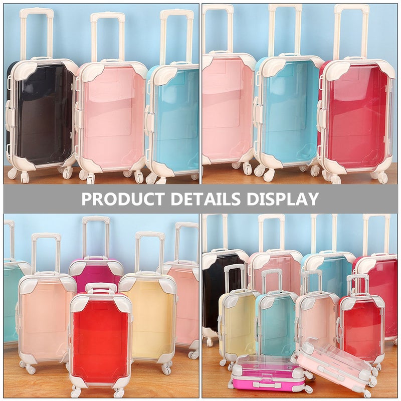2pcs Simulation Traveling Case Toy Suitcase Toy Kids Role Play Toy Pretend Play Toy - Image 5