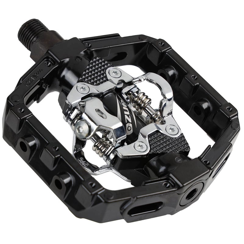 Venzo دواسات جبلية متوافقة مع Shimano SPD من VENZO مصنوعة من Cr-Mo ومختومة مع مشابك - Image 1