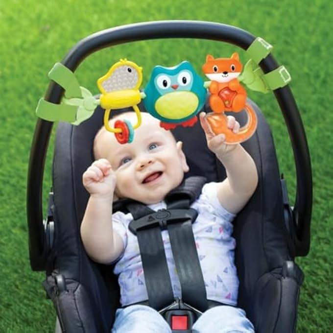 SPIN & SING TRAVEL BAR ACTIVITY TOY |STROLLER HIGH CHAIR TOYS|BABY SOFT PLUSH TOYS| - Image 2
