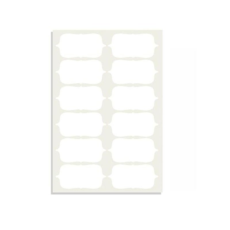 Pfroziel Vinyl Stickers for Mason Jars Glass Bottles, Decals Craft, Kitchen Waterproof Jar Labels Stickers with Pencil 48Pcs (2.5 Inch x 1.25 Inch, White) - Image 4