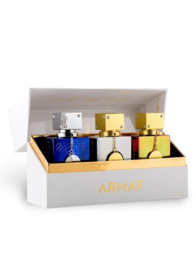 Armaf Club De Nuit A Collector’s Pride Gift Set For Unisex (Iconic EDP 30ml, Imperiale EDP 30ml, and Untold EDP 30ml) 