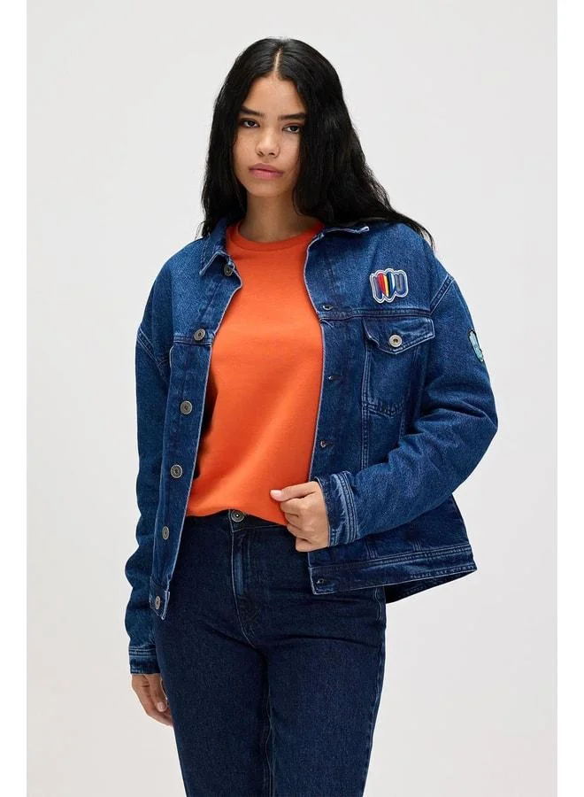 Bad Bear Adelina Dark Blue Women's Denim Jacket.