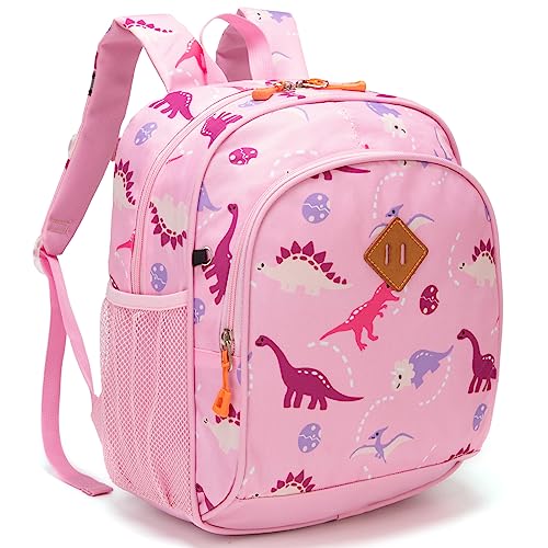 JinBeryl Toddler Backpack for Boys or Girls Little Kids Backpack for Preschool or Kindergarten Dinosaur Pink Mini - Image 3