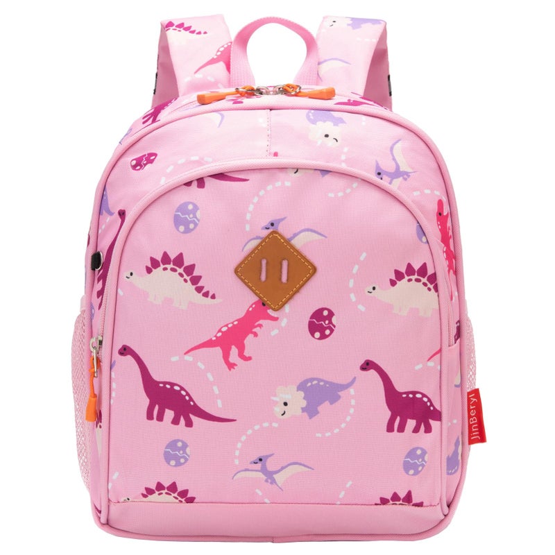 JinBeryl Toddler Backpack for Boys or Girls Little Kids Backpack for Preschool or Kindergarten Dinosaur Pink Mini - Image 2