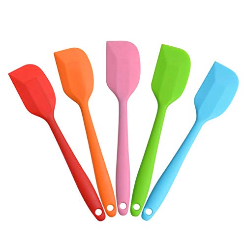 Hokisei Silicone Spatula Heat Resistant Small Rubber Spatulas Cooking Utensil Set Non-Stick Flexible Rubber Essential Cooking Gadget For Cake/Cream/Pastry/Butter/Batter Mixing/Cooking-(5 Pieces) - Image 1