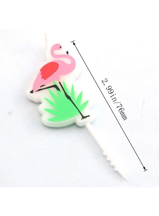 JCBIZ 5pcs Birthday Cake Candles Flamingo Pattern 25x25mm Creative Candles for Party Supplies, Cake Decoration - Image 5