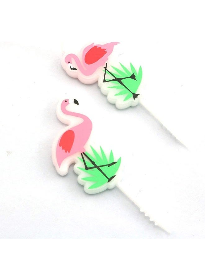 JCBIZ 5pcs Birthday Cake Candles Flamingo Pattern 25x25mm Creative Candles for Party Supplies, Cake Decoration - Image 4
