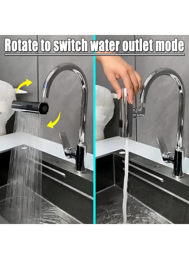 Generic - New Kitchen Shower 3 Functions 360° Rotating Head Splash Proof Mixer for Sinks Waterfall Design Ideal for Multiple Uses - Image 1