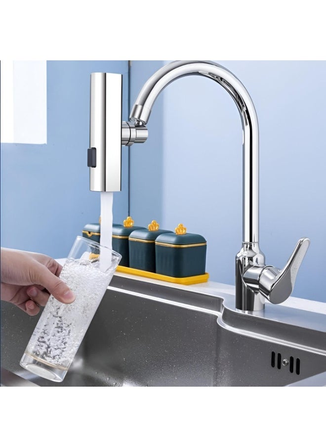 Generic - New Kitchen Shower 3 Functions 360° Rotating Head Splash Proof Mixer for Sinks Waterfall Design Ideal for Multiple Uses - Image 1