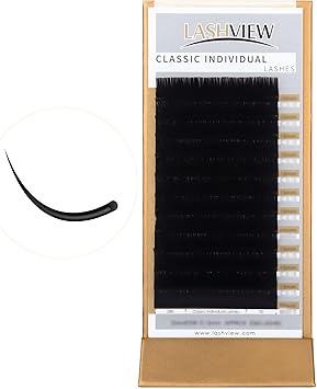 LASHVIEW Eyelash ExtensionsIndividual LashesPremium SingleClassic Lases015 D Curl Thickness 12mm3D Natural Semi Permanent EyelashesSoft Applicationfriendly Lashes - Image 1