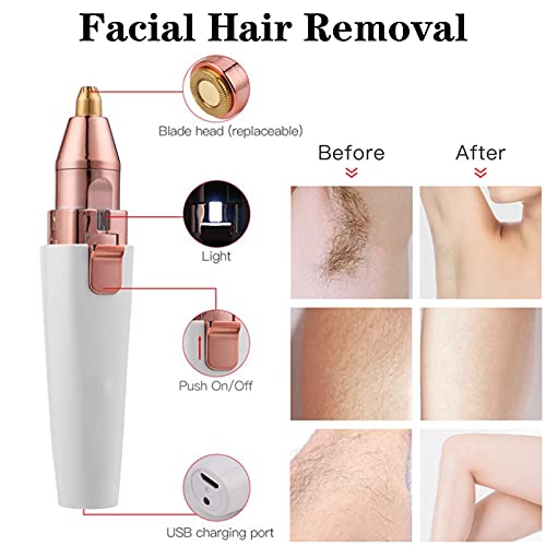 Cleanfly Brigin Ear And Nose Hair Trimmer For Men,2022Professional Painless Battery-Operated Nose Hair Trimmer Men, Nose Ear & Facial Hair Trimmer For Men Women, Easy To Clean (Battery Model-Black) (white) - Image 3