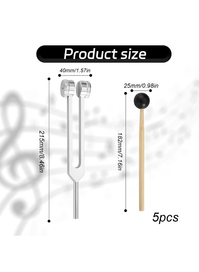 128Hz Tuning Fork, with Storage Bag and Silicone Hammer, Frequency Healing Device, Suitable for Meditationand Sound Therapy - Image 2