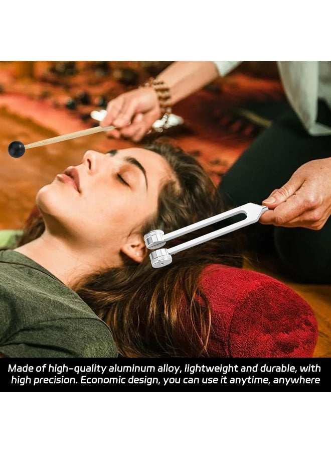 128Hz Tuning Fork, with Storage Bag and Silicone Hammer, Frequency Healing Device, Suitable for Meditationand Sound Therapy - Image 4