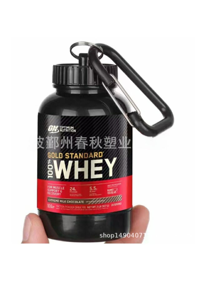 Portable 30g 45g 65g Protein Powder Leaky Funnel Mountain Climbing Bucket Large Small Powder Holder Barrel Shaped Protein-Color:White Without Label-Capacity:150ml (250 In A Box)  - Image 4