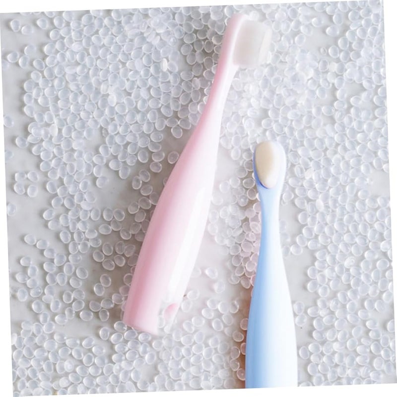 2Pcs Soft Bristle Toothbrushes For Kids Blue And Pink Travel Safe - Image 5