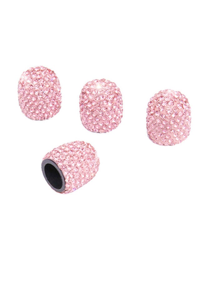 NIBEMINENT 4-Piece Universal Rhinestone Wheel Valve Cap Cover  - Image 2