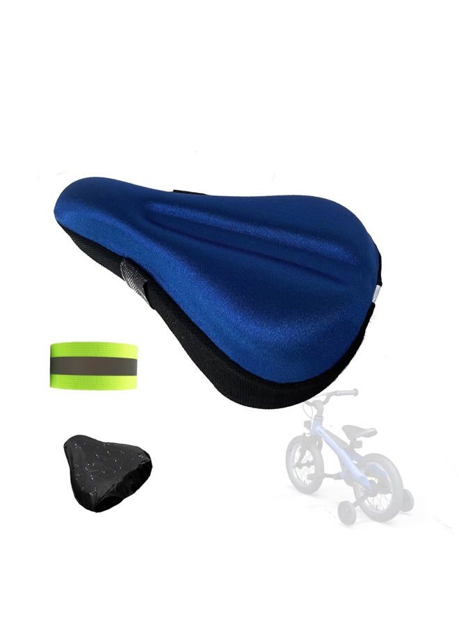 TCheung 9'' X 6'' Extra Soft Gel Bicycle Seat Cushion- Kids Bike Seat Cushion- with Water&Dust Resistant Cover- Comfortable Small Bike Seat Cover (Black) - Image 1
