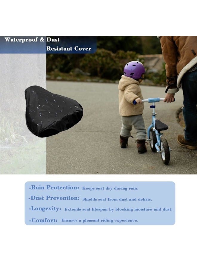 TCheung 9'' X 6'' Extra Soft Gel Bicycle Seat Cushion- Kids Bike Seat Cushion- with Water&Dust Resistant Cover- Comfortable Small Bike Seat Cover (Black) - Image 5