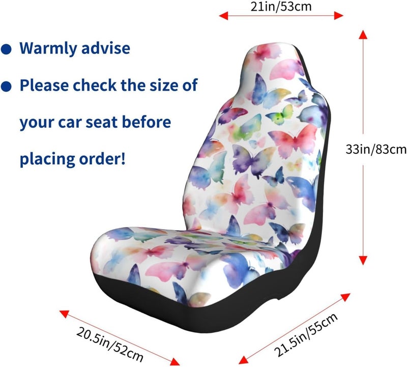 Watercolor Butterfly Car Seat Cover, Front Seat Protector Universal Auto Accessories, Car Decor for Sedan SUV Van Most Cars 1PCS - Image 5