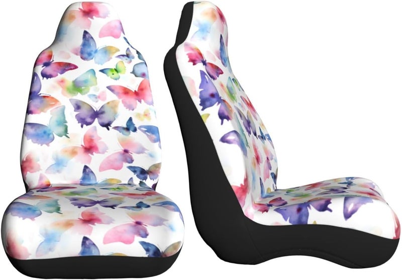 Watercolor Butterfly Car Seat Cover, Front Seat Protector Universal Auto Accessories, Car Decor for Sedan SUV Van Most Cars 1PCS - Image 3