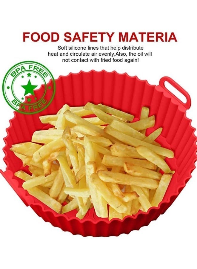 OSALIA Air Fryer Liners Silicone 2 Pcs, Reusable Air Fryer Basket Liners, Non-Stick Baking & Cooking Liners, Heat Resistant Air Fryer Accessories - Image 4