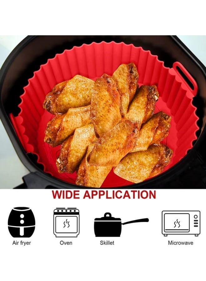 OSALIA Air Fryer Liners Silicone 2 Pcs, Reusable Air Fryer Basket Liners, Non-Stick Baking & Cooking Liners, Heat Resistant Air Fryer Accessories - Image 3