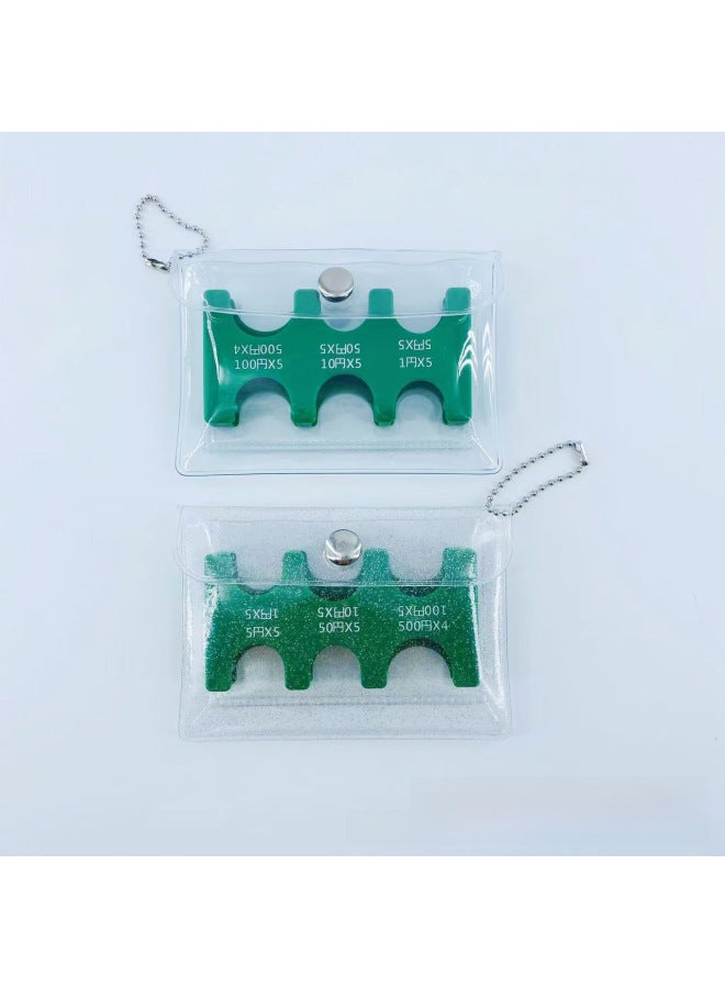 And Korean Coin Classification Pvc Plastic Box Coin Holder Bead Chain Coin Card Position Coin Holder Transparent Coin Purse