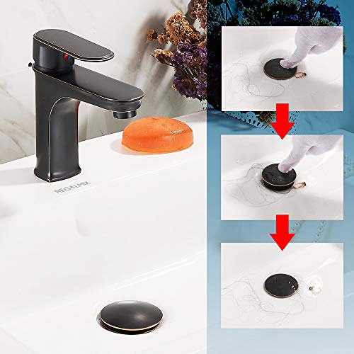 REGALMIX Bathroom Sink Drain, Vessel Sink Pop Up Drain with Detachable Basket Stopper,Anti-Explosion and Anti-Clogging Drain Strainer, Sink Drain Assembly Without Overflow Oil Rubbed Bronze, REGALMIX RWF082C - Image 3