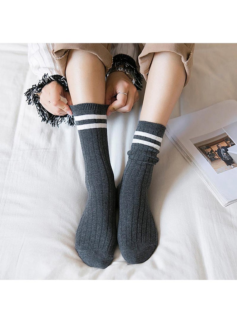 Sweet seven جوارب نسائية مخططة - 10 أزواج من الجوارب الطويلة العتيقة للموضة والرياضة - Image 4