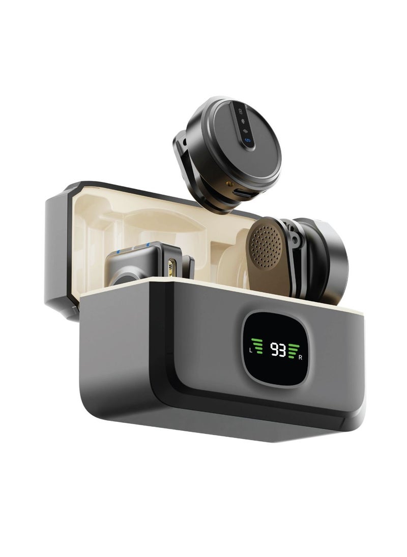 GREEN LION - GLM-Wireless Mic Lite / Environmental Noise Cancellation / 2x Microphones / 1x Receiver / 360° Pick Up / Up to 20M Working Distance / 2.4GHz Digital Transition / Carrying Case - Black - Image 1