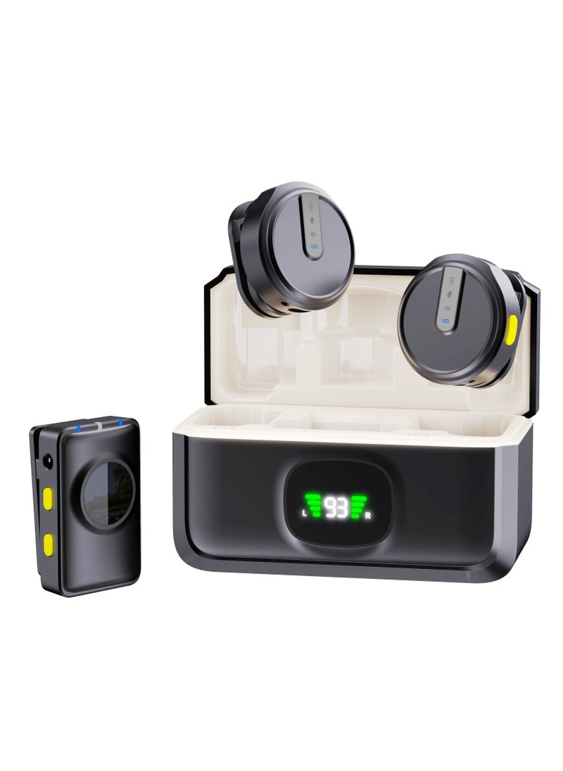 GREEN LION - GLM-Wireless Mic Lite / Environmental Noise Cancellation / 2x Microphones / 1x Receiver / 360° Pick Up / Up to 20M Working Distance / 2.4GHz Digital Transition / Carrying Case - Black - Image 1