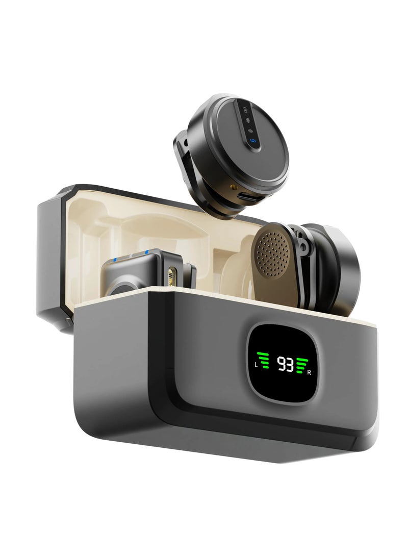 GREEN LION - GLM-Wireless Mic Lite / Environmental Noise Cancellation / 2x Microphones / 1x Receiver / 360° Pick Up / Up to 20M Working Distance / 2.4GHz Digital Transition / Carrying Case - Black - Image 1