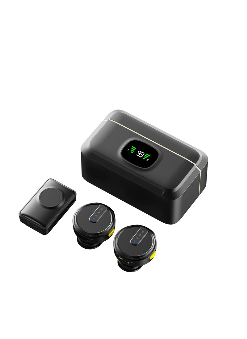 GREEN LION - GLM-Wireless Mic Lite / Environmental Noise Cancellation / 2x Microphones / 1x Receiver / 360° Pick Up / Up to 20M Working Distance / 2.4GHz Digital Transition / Carrying Case - Black - Image 1