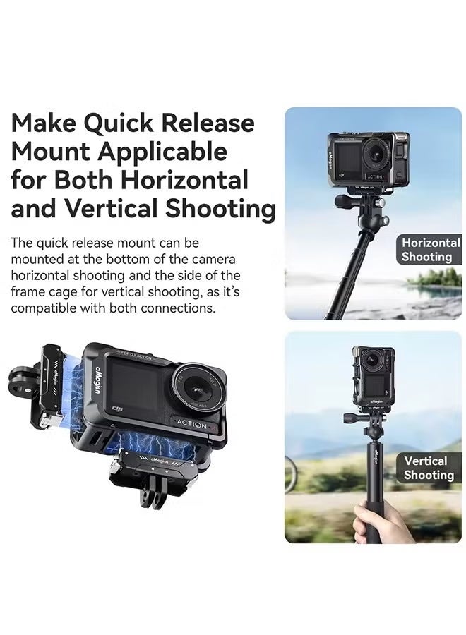 aMagisn Aluminum Cage Quick Release Frame Metal Housing for DJI Osmo Action 5pro 5 pro 4 3 Protect Case Accessory - Image 2