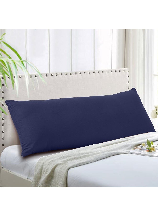 EVOLIVE Ultra Soft Body Pillow Cover/Pillowcases 21"x54" with Hidden Zipper Closure (21"x54" Body Pillow Cover, Navy) - Image 2