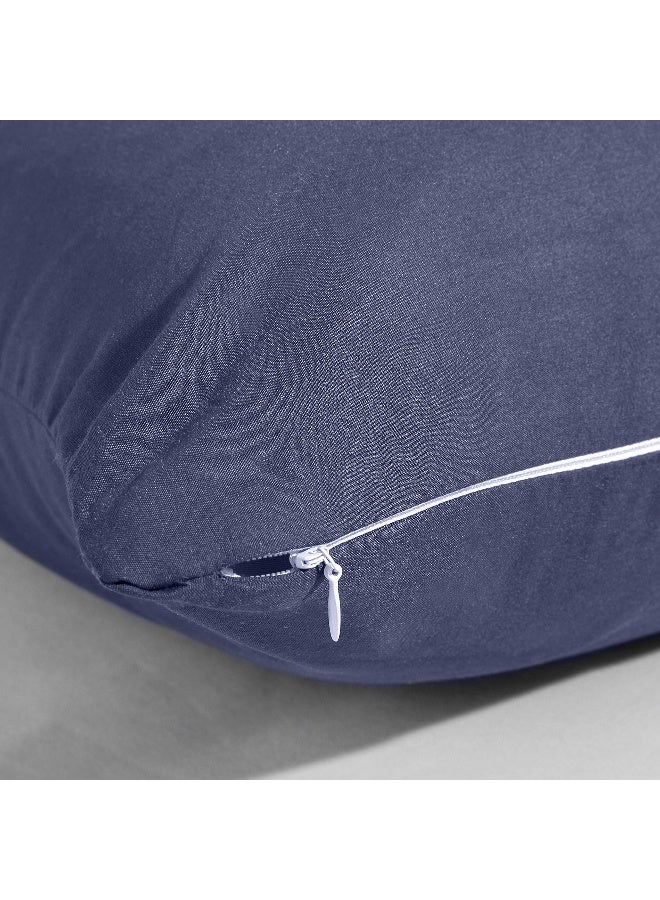 EVOLIVE Ultra Soft Body Pillow Cover/Pillowcases 21"x54" with Hidden Zipper Closure (21"x54" Body Pillow Cover, Navy) - Image 3