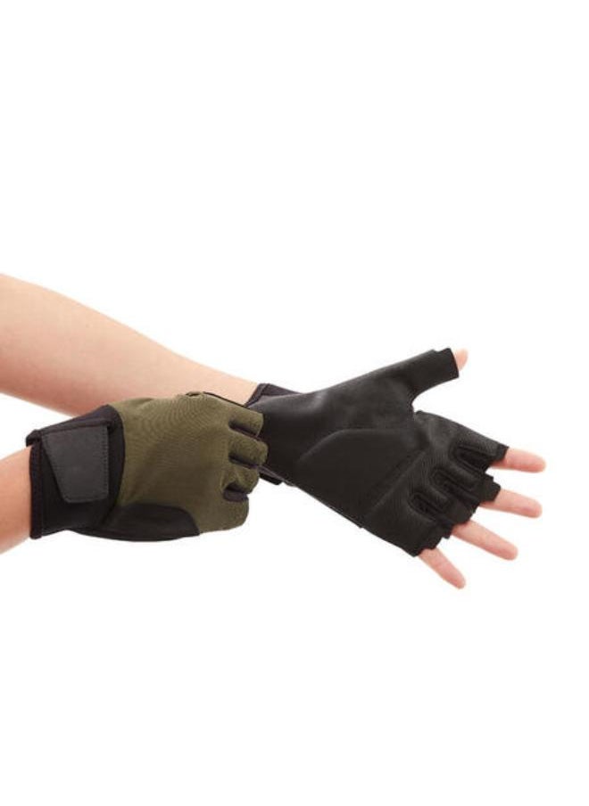 Domyos Weight Training Comfort Gloves - Khaki  - Image 4