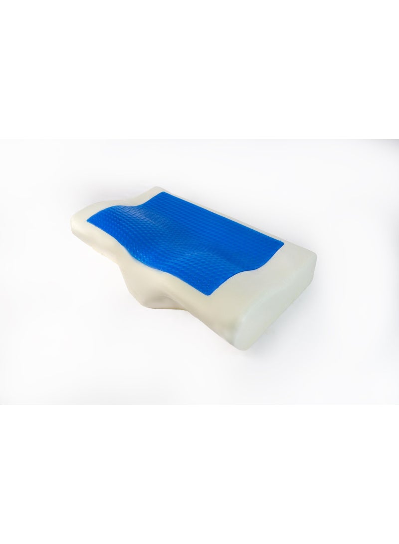 ماكس كمفورت مخدة طبية جل ميموري, تبريد وانتعاش ودعم كامل للرقبة والظهر,مخدة نوم طبيه من الميموري فوم مزوده بطقبه من الجيل , كحلي ,من ماكس كومفرت ,60*35*14 - Image 1